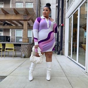 Purple and pink Mini kit dress